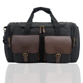 Men's Weekender Overnight Bag Multi-Compartment, Carry-On Travel Gym Bag for Men, Retro Design