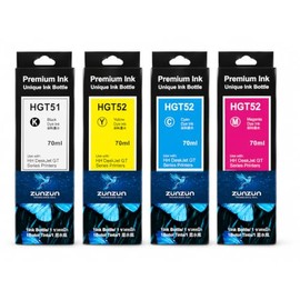 Genérico Kit de 4 Tintas 70ml Compatible con HP GT51 GT52 para impresoras Smart Tank e Ink Tank 310 315 319 410 411 415 419 457, Colores Negro Cian Ma