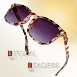 Sehnsucht Bifocal Reading Sunglasses for Men and Women,Retro Reading Glasses Sun Reader UV400 Protection Classic Shades 2453 2 Pack-Tortoise 2.50