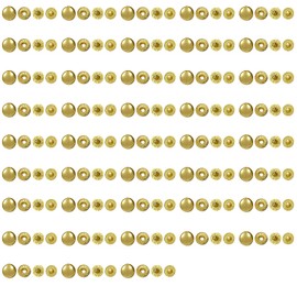 Leliafleury 50 Sets Leather Snap Fasteners 15mm Metal Snap Button S Spring Press Studs for Purse Leather Wallet Craft Jacket (Gold)