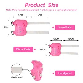 Flintronic Children's Knee Pad Set, Children's Protector Inline Pad Set, 6-in-1 Protective Equipment, Children's Knee Pads, Elbow Pads, Wrist Guards, Protector Set for Skateboard, Scooter, Outdoor