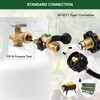 100 lb Propane Tank Adapter with Gauge, Universal Fit POL