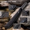 REAT Machete with Saw, 17" Full Tang Machete with Sheath,