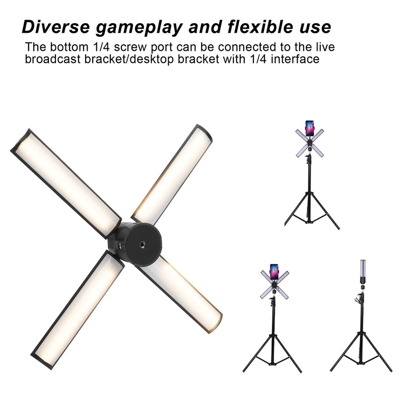 LED Folding Fill Light Desktop Bracket 5 Levels Fill Lighting