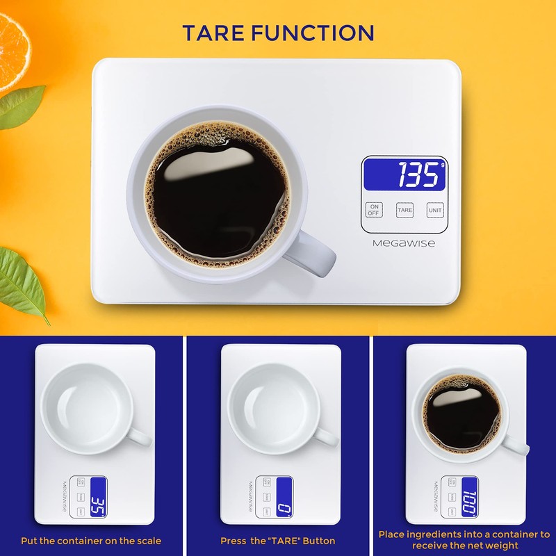 Digital Kitchen Scale K28H – Ultra-Slim Design, Precise 1g–15kg Measurement,