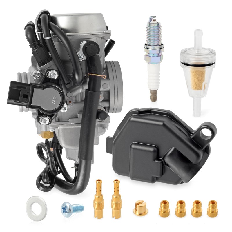 Carburetor & Spark Plug For Honda Foreman Rubicon 500 TRX500FA