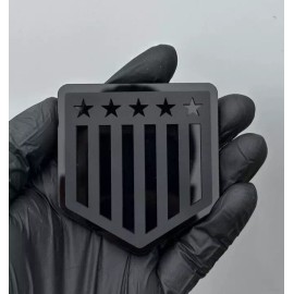 UsaStandard 2x Car Fender American Flag Logo Emblem Badge Black /Matte Black Ford Bronco SUV