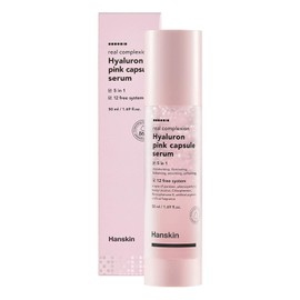Hanskin Real Complexion Hyaluron Pink Capsule Serum with Vitamin B12, Intensive Moisture Deep Hydration, Hyaluronic Acid [50ml]