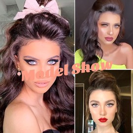 Hair Bun Invisible False Clip Hair Base Bump Fluffy Pad Styling Increased Insert Tool Hairstyles Natural Extension DIY Accessories for Women Girls 2 Pieces (Dark Brown, 10.5 * 5CM)