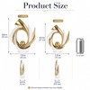 White and Gold Abstract Ceramic Sculpture Set of 2, Modern