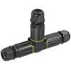 2PCS 3 Way IP68 Waterproof Electrical Cable Connector, Outdoor 3