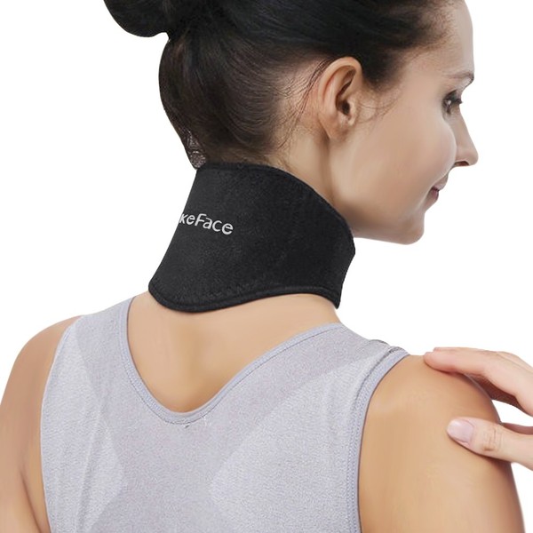 Neck Brace,Neck Support Brace Neck Pain Relief Strap Self Heated Natural Physical Therapy Healing Neck Wrap for Men Women Flexible Cervical Collar Neck Pain Relief Stiffness Travel Brace