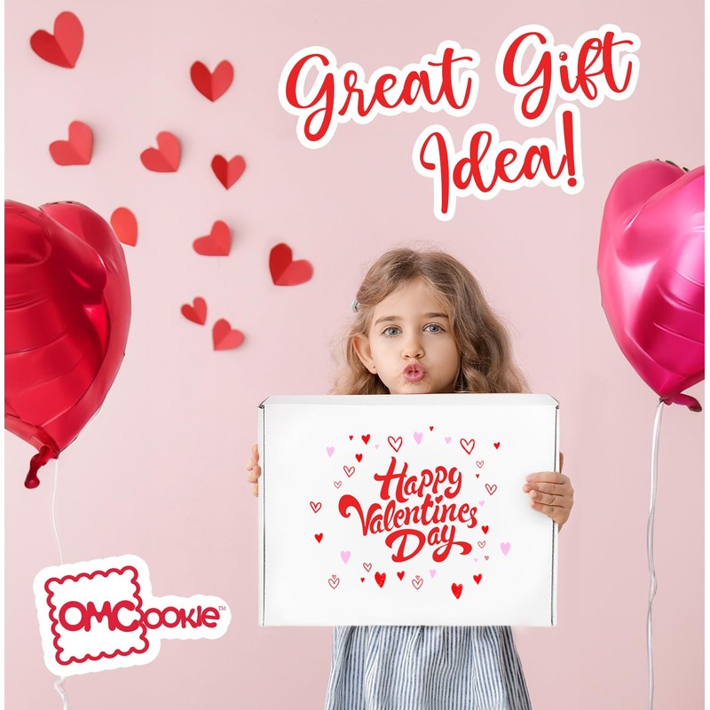 Valentines Day Cookies Gift Basket for Kids Men Women Class