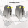 Precision-Milled Aluminum clamp Set for Office Privacy Panels. Includes Rubber-Grip