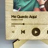 Cuadro personalizado reproductor Spotify Decoracion Madera con fotografia de alta