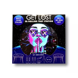 Get Lost 3D Rolling Tray Station Rolling  Kit King Size and 1 1/4 Rolling Tray Set L Girl