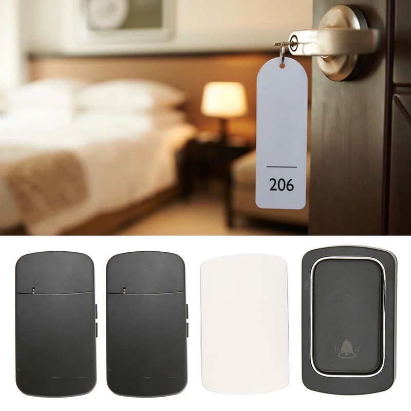 Wireless Doorbell Battery Free Self Generating 2 Transmitter for 1