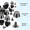 PATIKIL 9x10.5x15mm Spikes for Clothes, 12 Set Metal Button Spikes