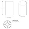33mm by 4 Inch Height Cylinder Chrome Lug Nut Covers