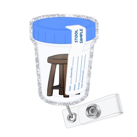 Funny Stool Sample Badge Reel Holder Retractable with Swivel Alligator Clip for Nurse Name Tag Card Nursing for Doctor Teacher Student Employee Office Medical Work