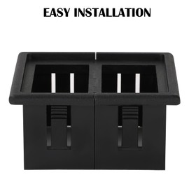 Greluma 1 Stück 2-Slot Wippschalter Panel Schalterhaltergehäuse,Kippschalter Montagepanel für Automobile,Marine und Geländefahrzeuge