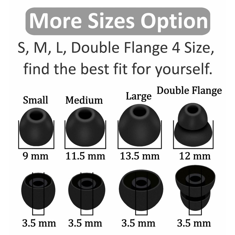IiEXCEL 8 Pairs Replacement Compatible with Beats Flex Earbuds Eartips,