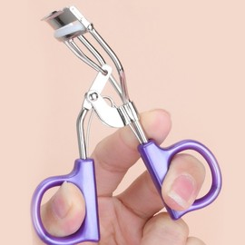 Portable Compact Partial Eyelash Curler for Lower Lashes Purple 2ea