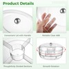 Rotating Ice Chilled Serving Tray, Clear Fruit Veggie Tray with