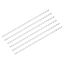 MECCANIXITY 6 Pcs Square Aluminum Flat Bar, 1/8" (3mm) Thick x 5/16" (8mm) Width x 12" (305mm) Long 6061 Aluminum Flat Plate Solid New Mill Stock Silver for Industrial Building