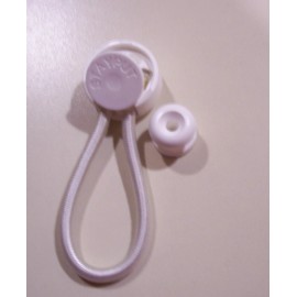 StayPut 3 White Boat Cover Bungee Shock Cord Clip Fasteners w/ Knobs "Stayput" Tie Down