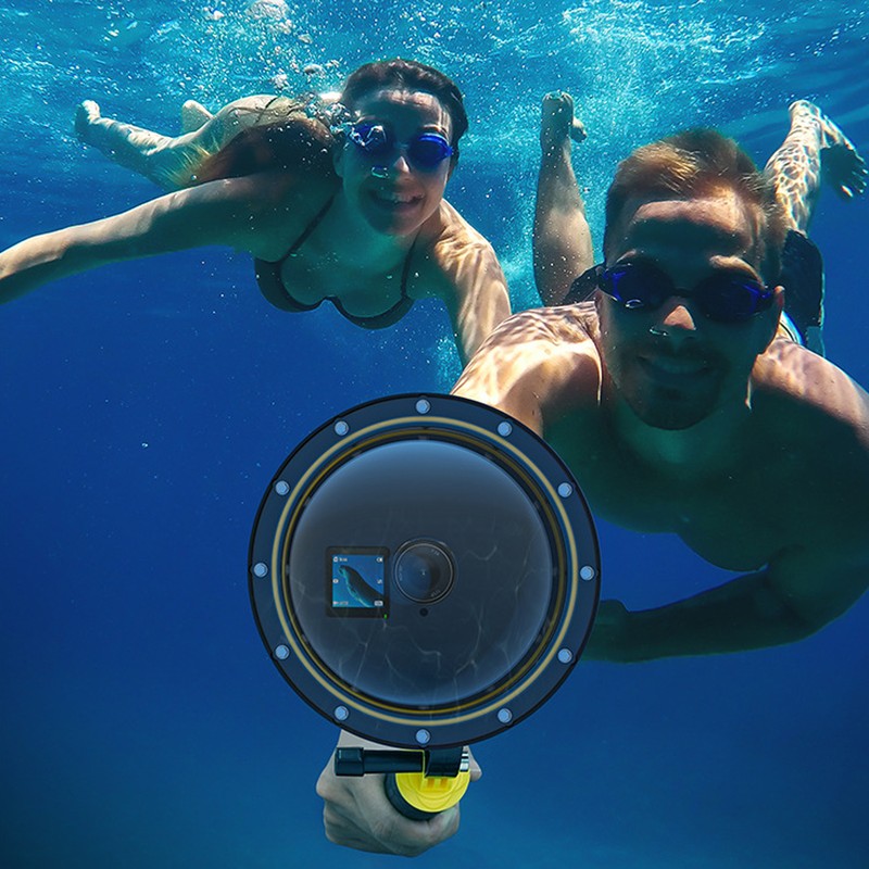 Dome Port IP68 98.4ft Waterproof Underwater Diving Lens Cover Housing