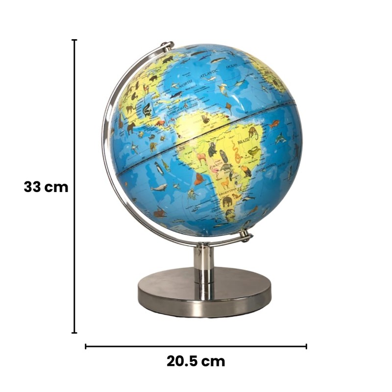 Gleneagles Educational World Globe for Kids 20cm – Animal &