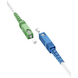 goobay 59621 Fibre Optic Cable (FTTH) / Singlemode (OS2) Simplex/SC APC (8°) Male to SC-UPC (8°) Male/Fibre Optic Cable / 5 m