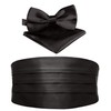 BomGuard Men's Cummerbund with Bow Tie and Pocket Square for