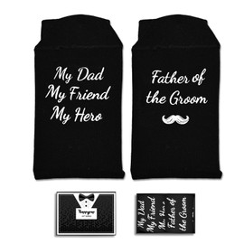 HAPPYPOP Father of the Groom Gifts - Father of the Groom Socks from Son, Wedding Gifts for Dad in Law