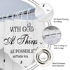 Riyidecor Bible Verse Quotes Scriptures Shower Curtain for Bathroom Decor