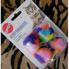 CA&T Spot Cat Kitty Yarn Puffs Catnip Toy - Multicolor EachSpot Cat Kitty Yarn Puffs