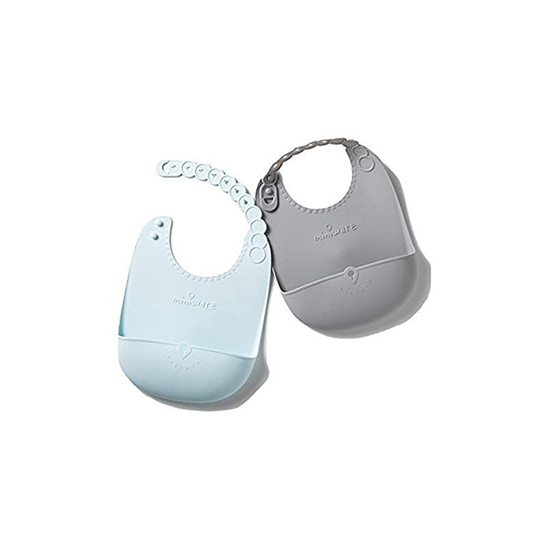 Miniware Roll and Lock Bib Silicone Baby Bib 2 Pack