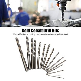15 Piezas Juego Brocas 135 Grados Cobalto para Perforar Acero Inoxidable Metal Duro Herramienta Profesional Brocas Helicoidales Cono Metálico