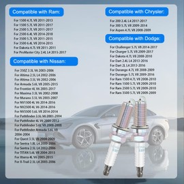 Yeoflagtrade Set of 8, Iridium Spark Plugs 4469 LFR5AIX-11 Compatible with Nissan Altima Sentra, for Toyota Camry Highlander 4Runner, for Ram 1500 2500, for Jeep Commander 2.5L 3.5L 4L 4.7L 5.7L