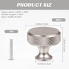 Knurled Cabinet Knobs Nickel, 10PCS Drawer Knobs for Cupboard Wardrobe,