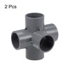 sourcing map 5-Way Elbow PVC Pipe Fitting Furniture Grade 32mm