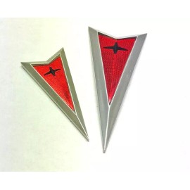 GTOG8TA 2004-2006 Pontiac GTO Front & Rear Arrow Emblem Trunk Lid 04-06 Silver w/ Black