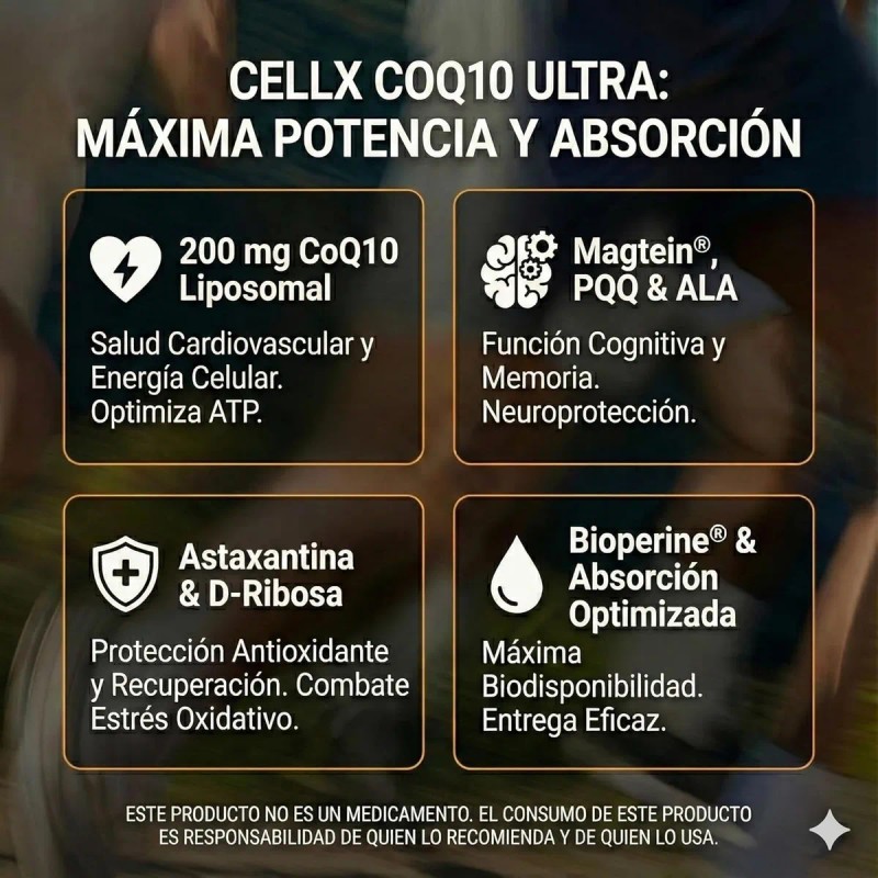 Cellx Coq10 200mg Liposomal Alta Absorcin 60 Cpsulas