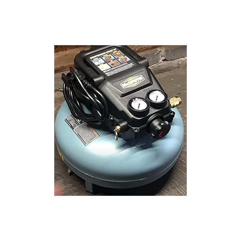 3 Gallon 1/3 HP 110 PSI Oil-Free Pancake Air Compressor