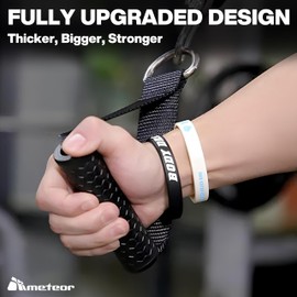 METEOR Heavy-Duty Exercise Handles, Resistance Bands Handles, Cable Machine Attachments for Home Gym, Tricep Rope Replacement, Durable Workout Grips for Pulley Systems