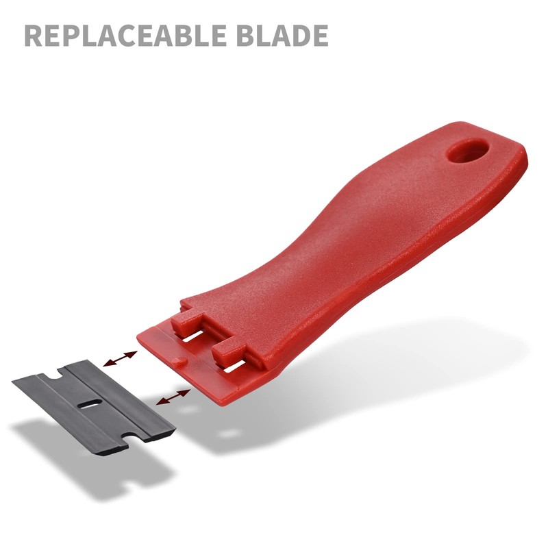 EHDIS 1.5" Plastic Razor Scraper Tool with 10pcs Double Edged