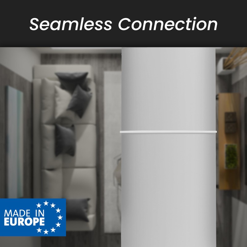 6" Inch Duct Backdraft Blocker - Pipe Connector with Backdraught