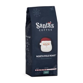 Santa's Coffee North Pole Blend Christmas Coffee - Medium Roast Whole Bean, 12oz - Holiday Seasonal Blend, Flavored Notes, Festive Gift for Coffee Lovers