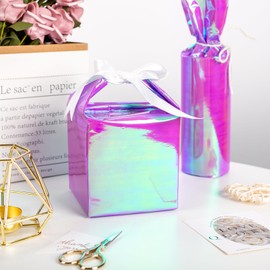 Flyhill Iridescent Purple Wrapping Paper Roll-17inch*32.8ft（46.8sqft- Shiny Gift Wrap for Birthday,Wedding,Baby Shower,Valentine's Day,Bridal Shower,Art and Craft